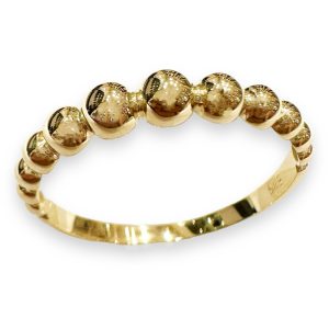 Μισόβερο δαχτυλίδι με χρυσές μπίλιες