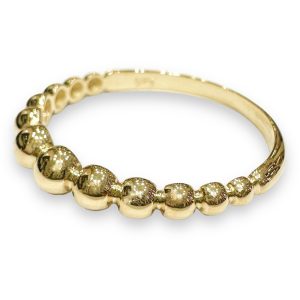 Μισόβερο δαχτυλίδι με χρυσές μπίλιες